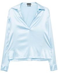 Tom Ford - V-Neck Long Sleeved Top - Lyst