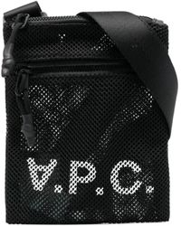 A.P.C. - Logo-Print Messenger Bag - Lyst