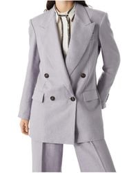 Brunello Cucinelli - Double-Breasted Long-Sleeved Blazer - Lyst