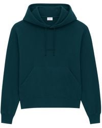Saint Laurent - Cotton Logo Embroidered Hoodie - Lyst
