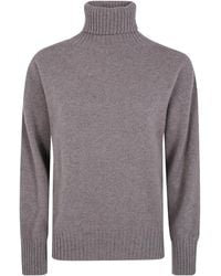 D.exterior - High-Neck Knit Sweater - Lyst