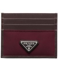 Prada - Triangle-Logo Two-Toned Cardholder - Lyst
