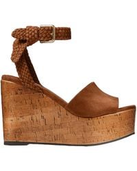Jimmy Choo - Jori 100 Suede Wedge Sandals - Lyst