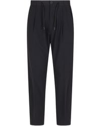 Herno - Drawstring Pleated Trousers - Lyst