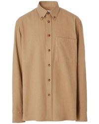 Burberry - Patch Pocket Long-Sleeved Shirt - Lyst