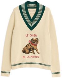 Valentino - Le Chien De La Maison V-Neck Jumper - Lyst
