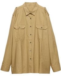 Prada - Cotton Oversized Shirt - Lyst