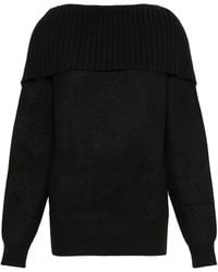 Sportmax - Brushed Wool Sweater With A Low-Cut Back - Lyst
