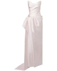 Monique Lhuillier - Draped Strapless Mikado Gown - Lyst