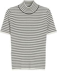 Max Mara - Studio Striped Turtleneck Knit Top - Lyst