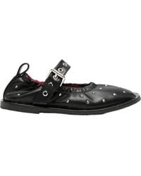 Stella McCartney - Studded Buckle-Strap Ballet Flats - Lyst