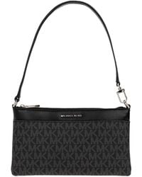 Michael Kors - Michael Jet Set Medium Signature Logo Clutch Bag - Lyst