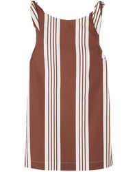 Posse - Rosie's Striped Mini Dress With Tie - Lyst