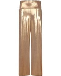 Norma Kamali - Metallic Wide-Leg Pants - Lyst
