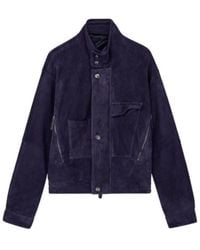 Giorgio Armani - Button-Up High Neck Coat - Lyst