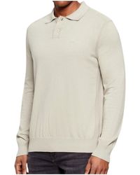 BOSS - Collared Long-Sleeved Knit Sweater - Lyst