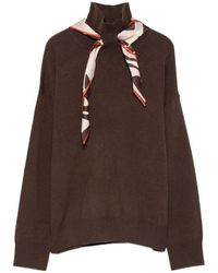 Seventy - Scarf-Detail Turtleneck Sweater - Lyst
