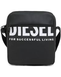 DIESEL - Logo-Print Messenger Bag - Lyst