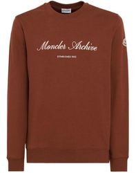 Moncler - Logo Cotton Blend Crewneck Sweatshirt - Lyst