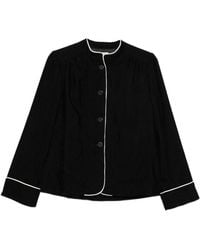 forte_forte - Casual Jacket With Corduroy Piping - Lyst