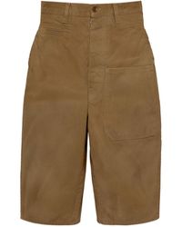 Maison Margiela - High-Waisted Knee-Length Shorts - Lyst