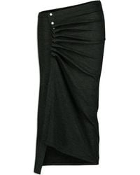 Rabanne - Asymmetric Gathered Midi Skirt - Lyst
