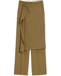 Ami Paris - Wool Front Panel Large Trousers - Lyst