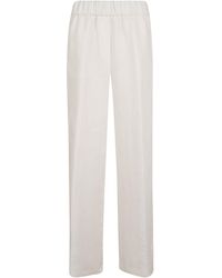 Peserico - Straight-Leg Elastic-Waist Pants - Lyst
