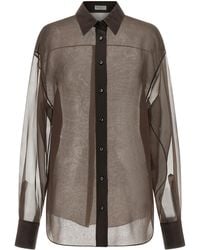 Brunello Cucinelli - Organza Shirt - Lyst