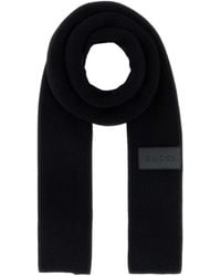 Gucci - Logo Patch Knitted Scarf - Lyst