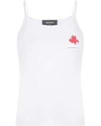 DSquared² - Dsquared 2 Logo Print Vest Top - Lyst