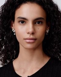 Dior - Sparkling Clover Earrings - Lyst