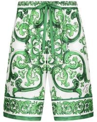 Dolce & Gabbana - Shorts With 'Majolica' Print - Lyst