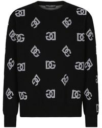 Dolce & Gabbana - Technical Jacquard Dg Sweater - Lyst