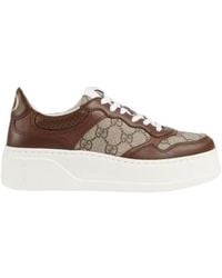 Gucci - Gg Panelled Low-Top Sneakers - Lyst