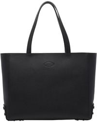 Tod's - Logo Embossed Top Handle Bag - Lyst