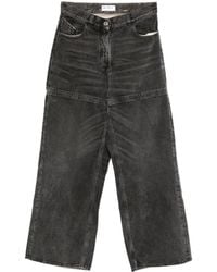 The Attico - The Cutout Wide-Leg Jeans - Lyst