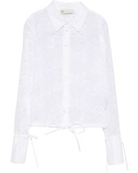 Tory Burch - Broderie-Anglaise Floral Shirt - Lyst