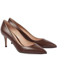 Gianvito Rossi - Solid Leather Pumps - Lyst