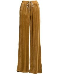 Rick Owens - Velvet Wide-Leg Pants - Lyst