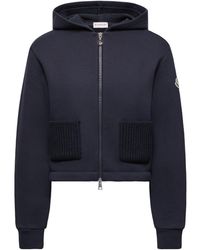 Moncler - Knitted Pocket Zip-Up Hoodie - Lyst
