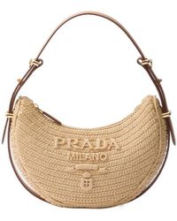 Prada - Arqué Woven Zipped Shoulder Bag - Lyst
