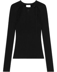 Courreges - Long-Sleeve Cut-Out-Detail T-Shirt - Lyst