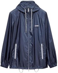 Prada - Re-Nylon Zip-Up Hooded Jacket - Lyst