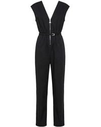 Patrizia Pepe - Zip-Front Belted Jumpsuit - Lyst