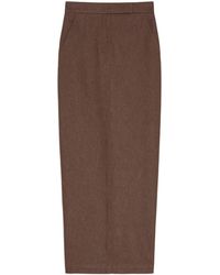 Max Mara - Pianosa Button Detailed Back-Slit Skirt - Lyst