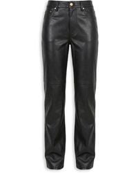 MICHAEL Michael Kors - Straight-Leg Leather Pants - Lyst
