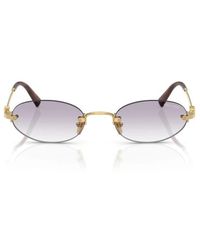 Miu Miu - Eyewear Oval Frame Sunglasses - Lyst