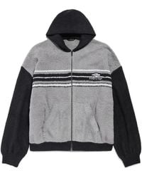 Balenciaga - Logo Embroidered Zip-Up Knit Jacket - Lyst