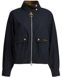 Barbour - Logo Detailed Zipped Jacket - Lyst